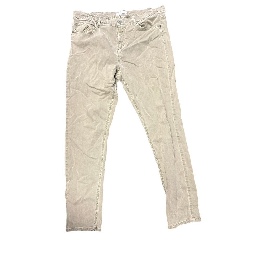 LOFT Women’s Jeans Size 14 32 Olive Green Skinny Straight Stretch Denim Pants